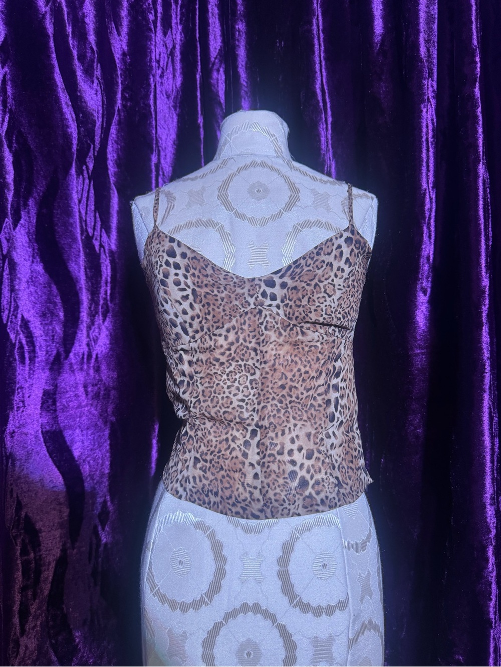 100% Silk Cheetah Print Top